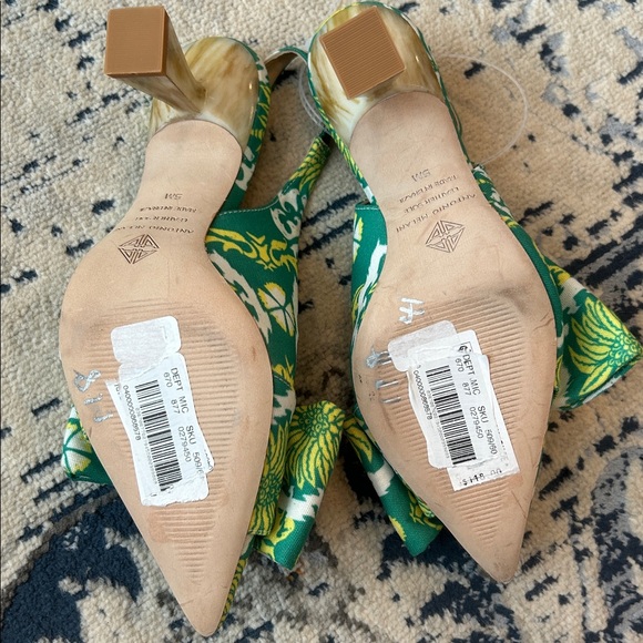 ANTONIO MELANI Lenore Royal Palm Print Bow Slingback Pumps - Picture 9 of 10